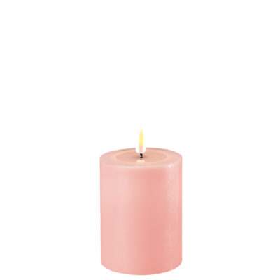 Hell Rosa – Stumpfkerze LED Kerze <br>Ø7,5*10cm Deluxe Homeart